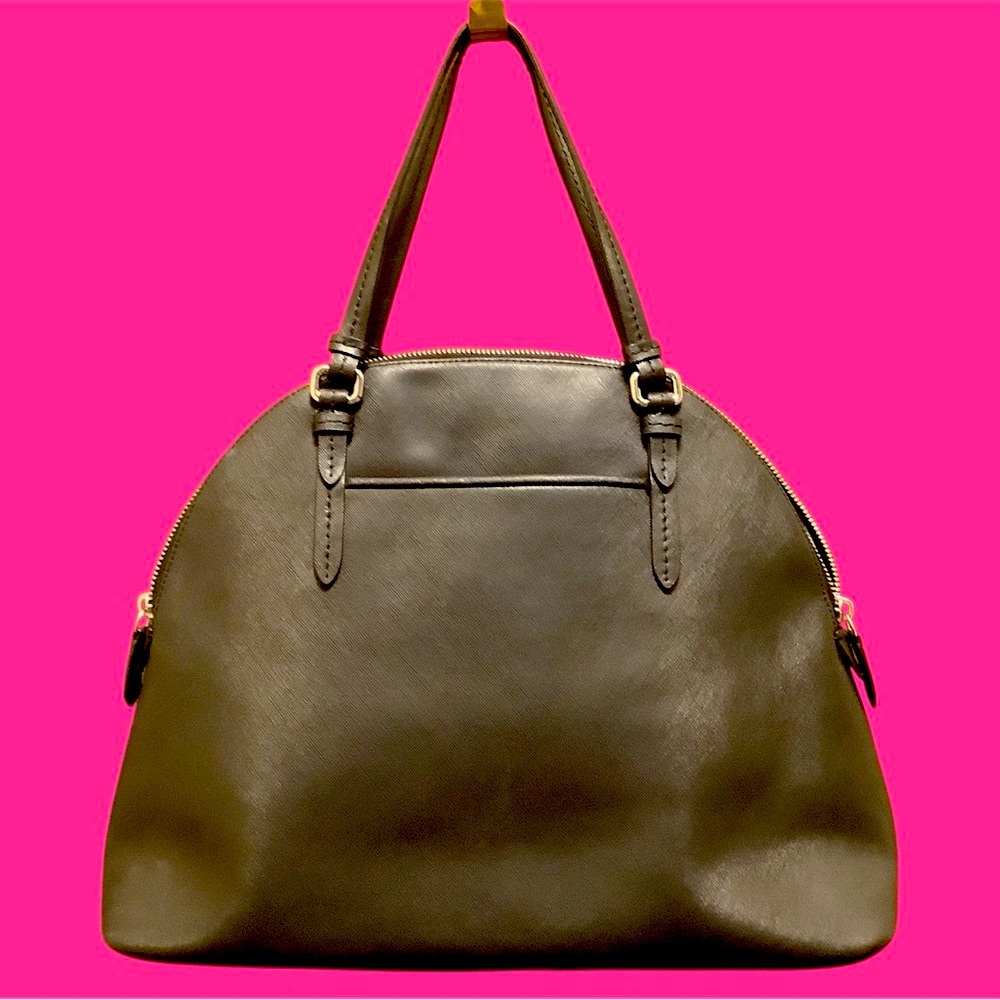 Black Coach Dome Sachel. New, gently used as sample. Coach tags. Zipper closer. - Picture 2 of 6